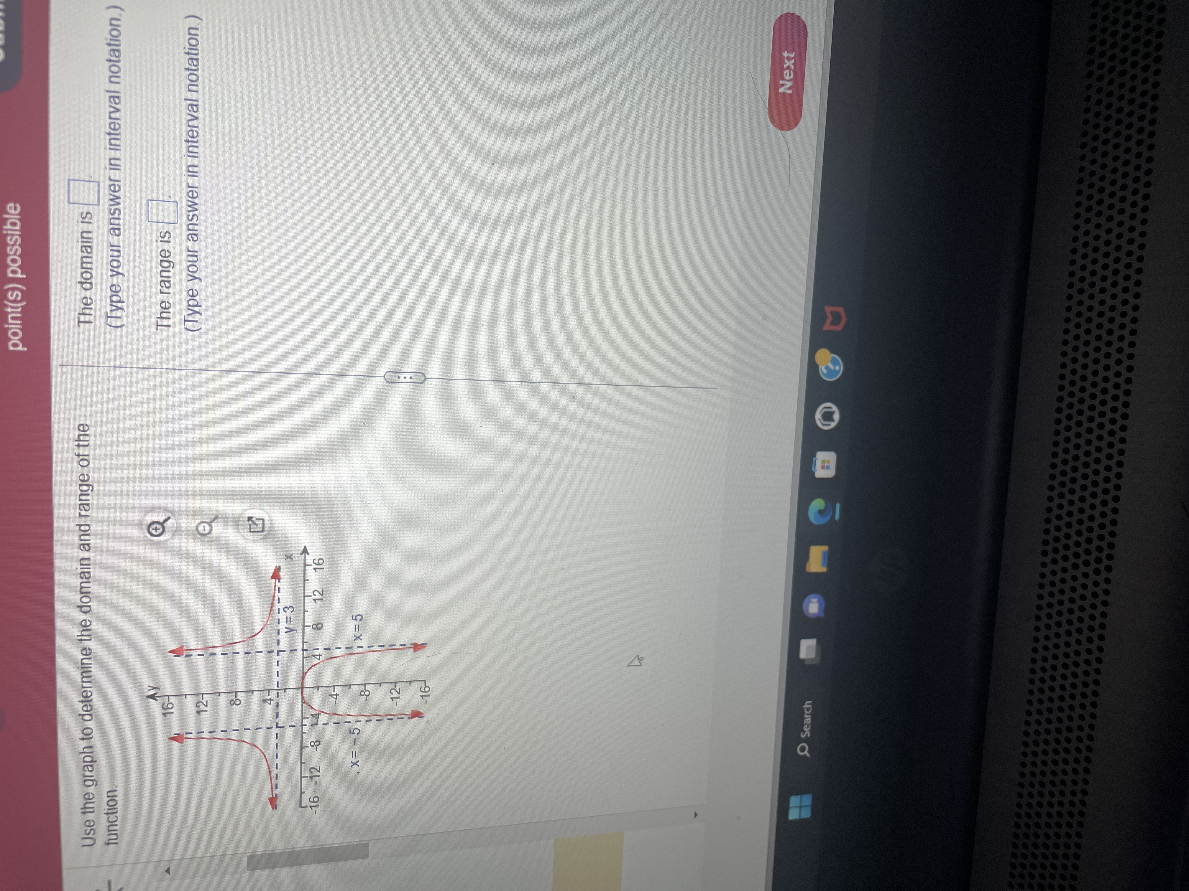 point(s) possible Use the graph to determine the