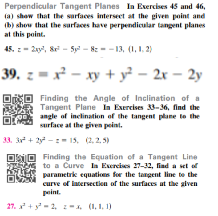27, 33, 39, 45 (Use CalcPlot3D for problems 27,