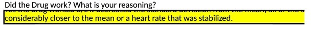 Did the Drug work? What is your reasoning?