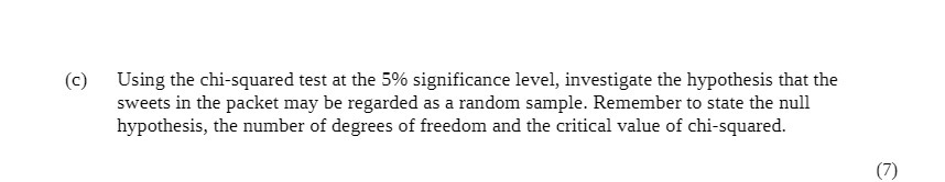 (C) Using the chisquared test at the 5%