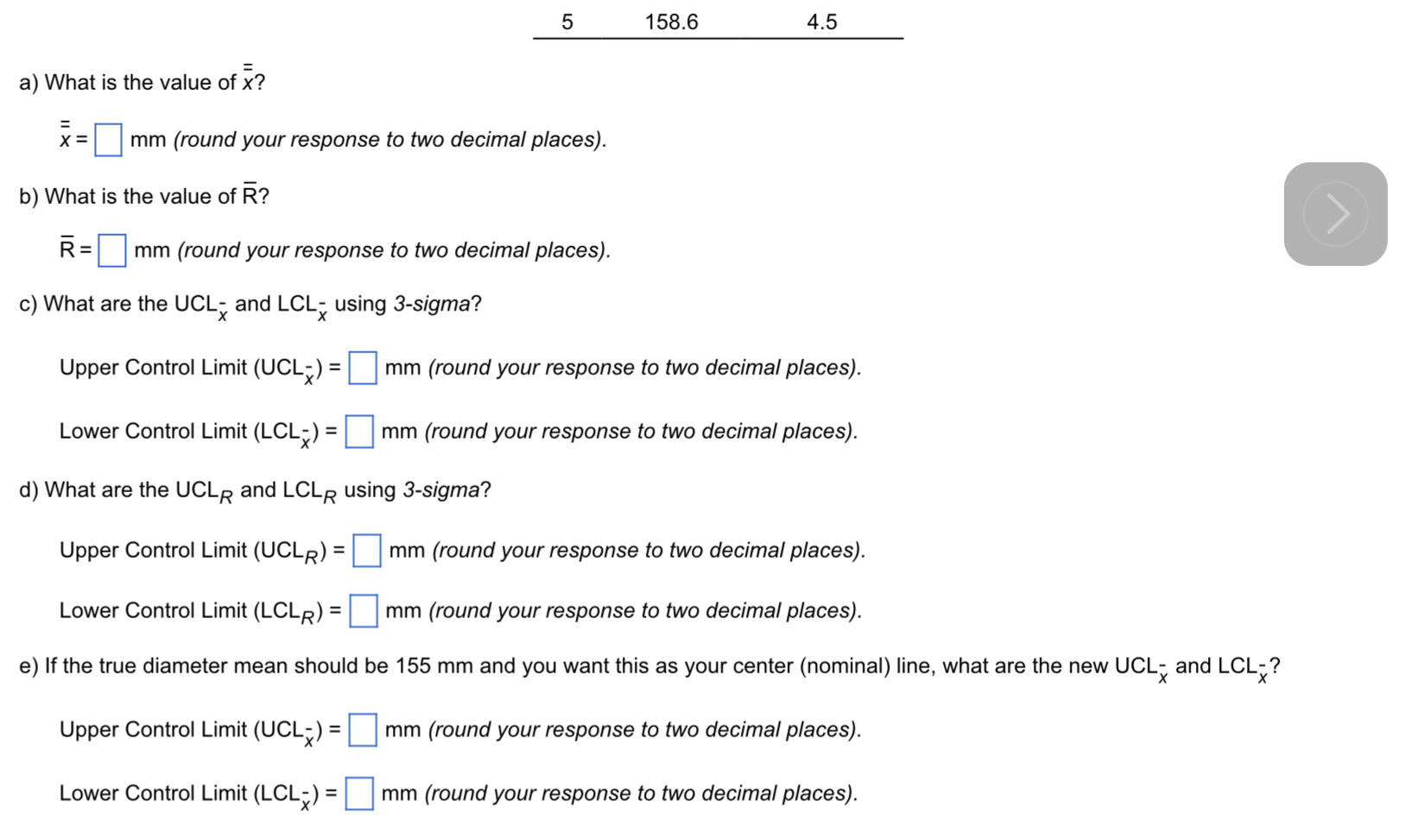 - X Definition Sample Mean Factor, Upper Range,