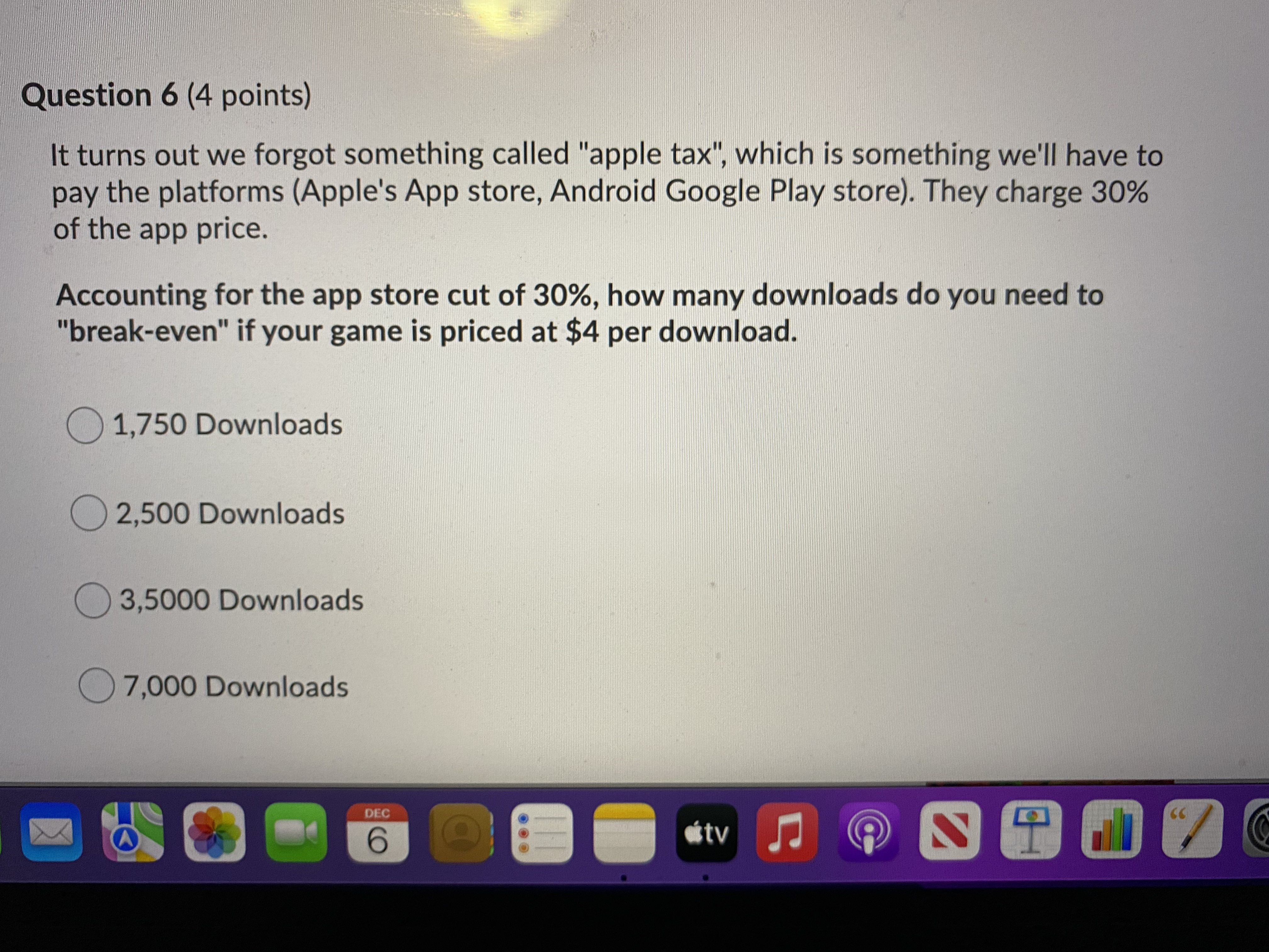 Question 3 (3 points) How Many InDice shares do