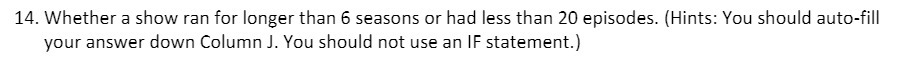 14. Whether a show ran for longer than 6 seasons