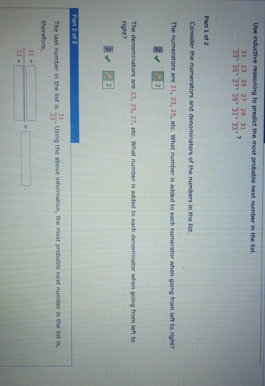 3b Inductive Reasoning Use inductive reasoning to