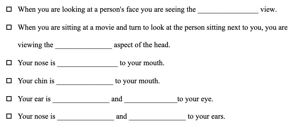When you are looking at a person's face you are