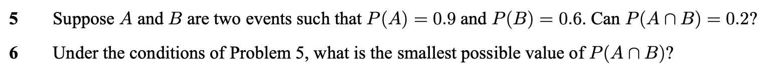 Problem for Discrete Math: 5 Suppose A and B are