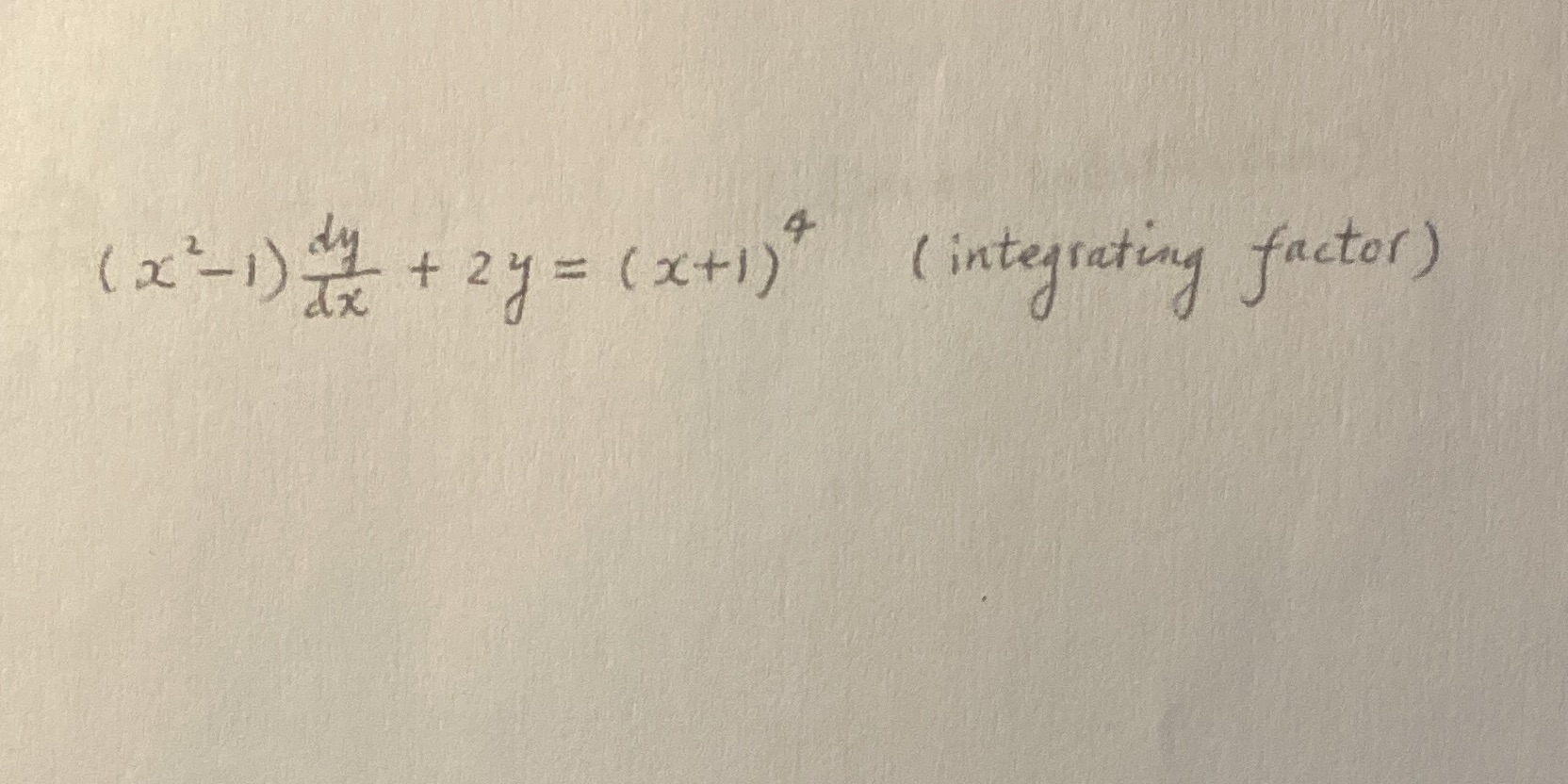 Please solve the following differential equation.