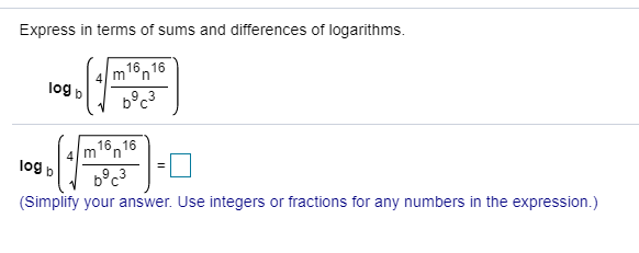 Express in terms of sums and differences of