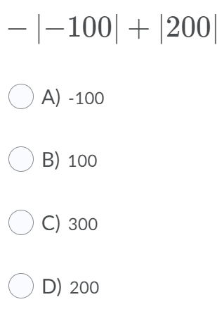 Absolute Value: Evaluate the following