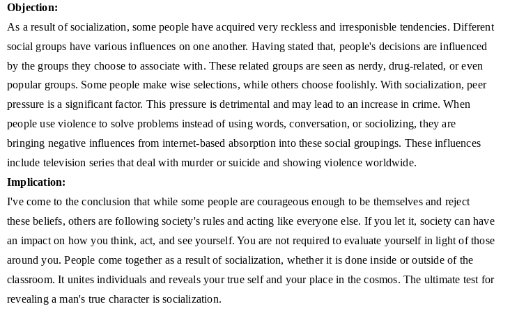 Response to a Classmate (Two Hundred Words):