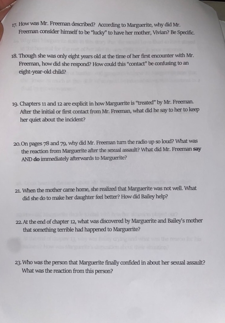 17. How was Mr. Freeman described? According to