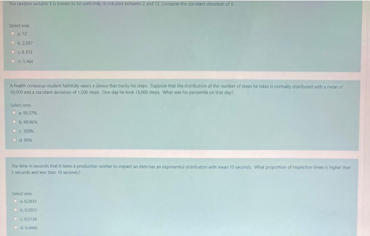The random variable X is known to be uniformly