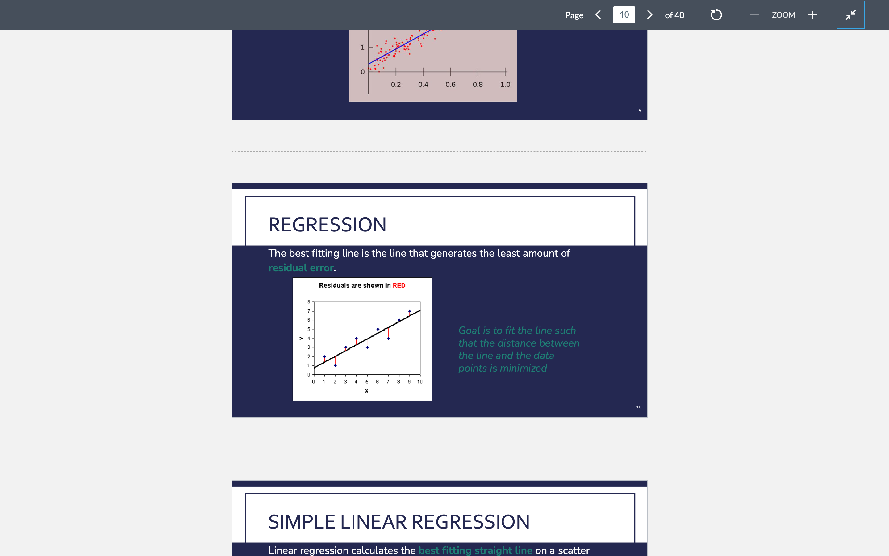 Provide one example of linear regression, related