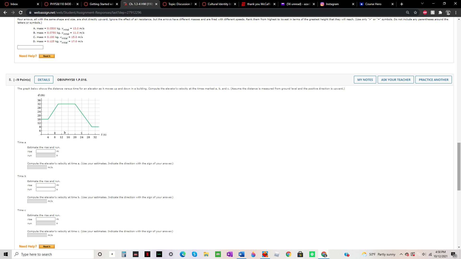 Inbox PHYS&110 8430 - 1 X Getting Started wit X