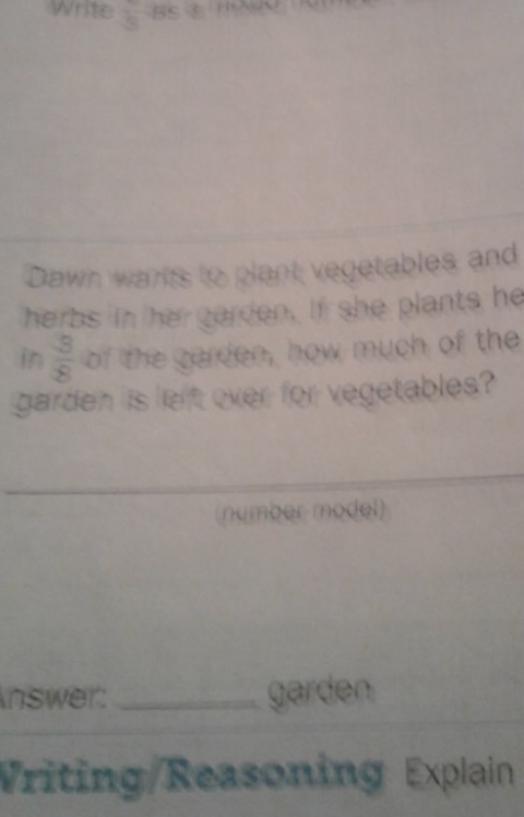5th grade math and I need the equation too Dawn