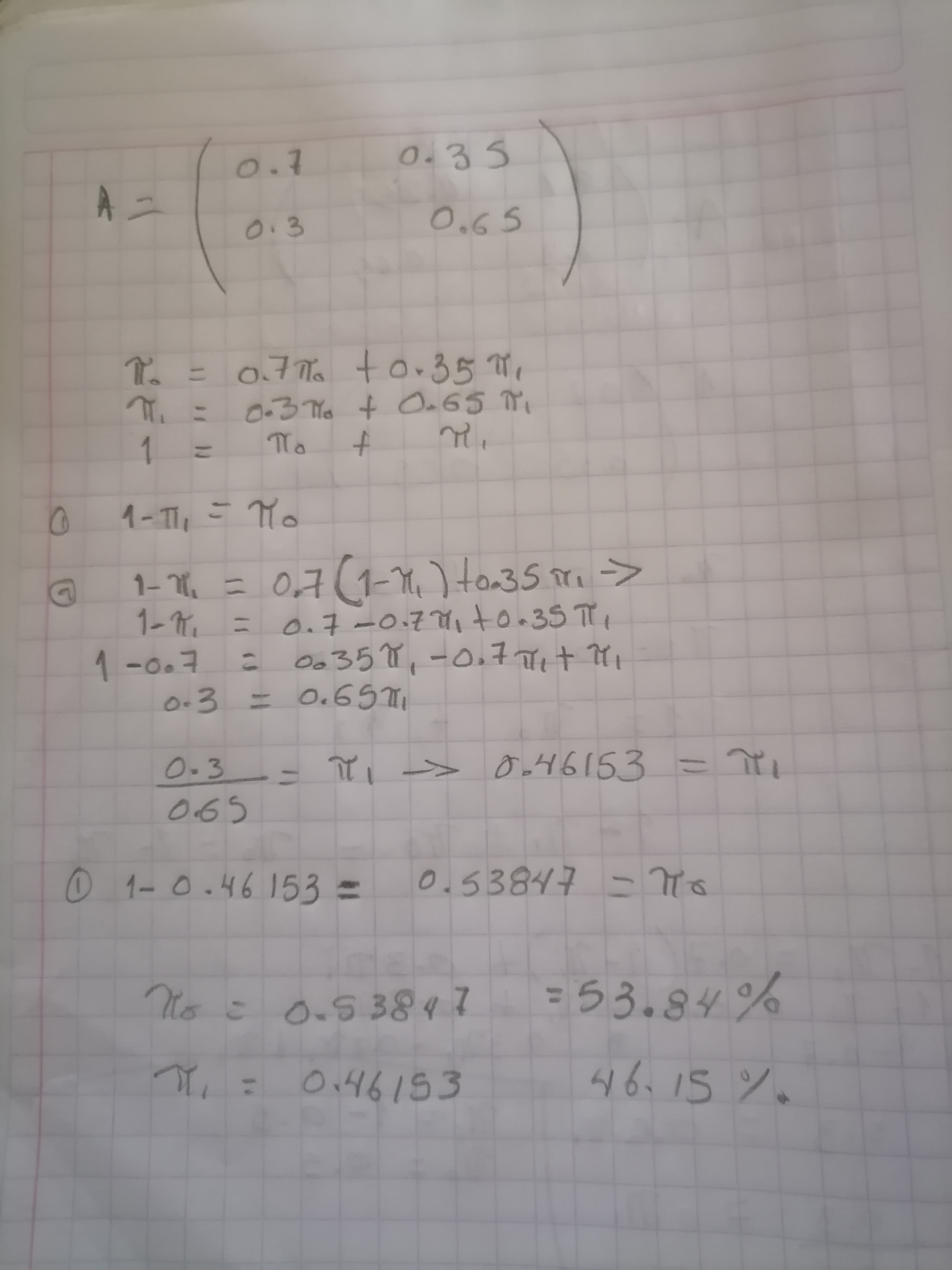 SOLVE THE EQUATIONS SYSTEM \f1 7TO = OTTO + On1 +