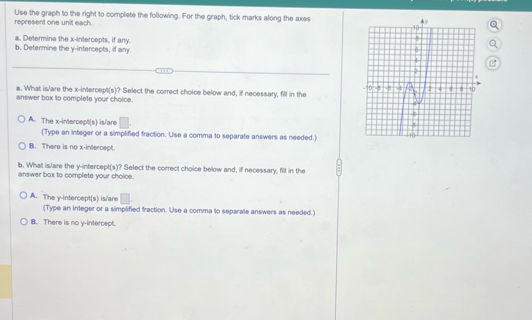 Use the graph to the right to complete the