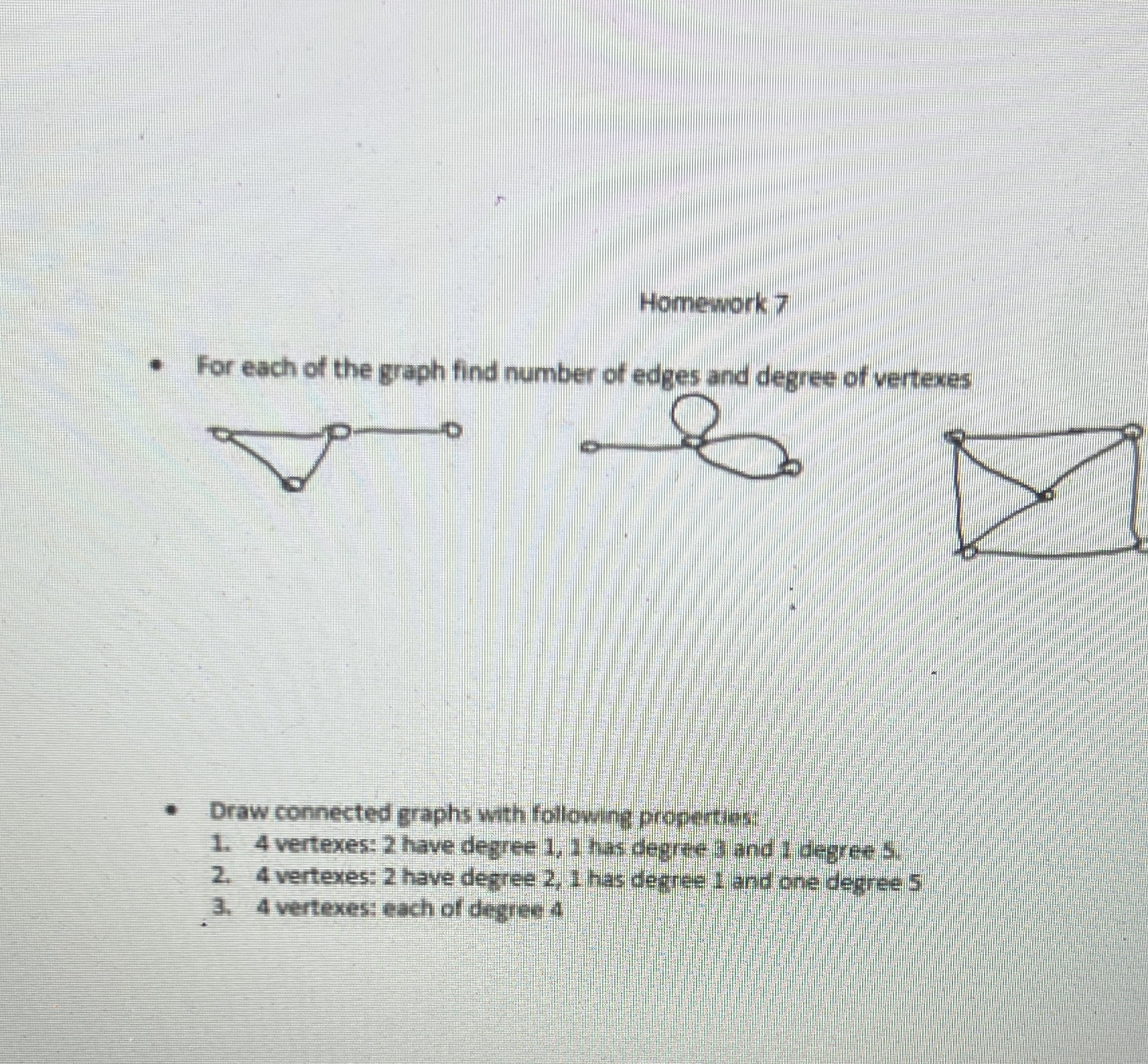 Homework 7 . For each of the graph find number of