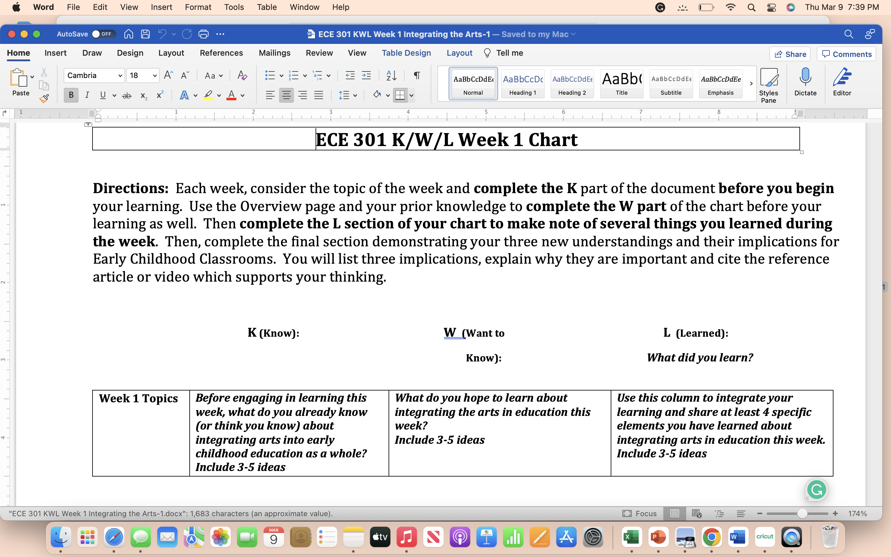 Your topic this week of study is the overarching