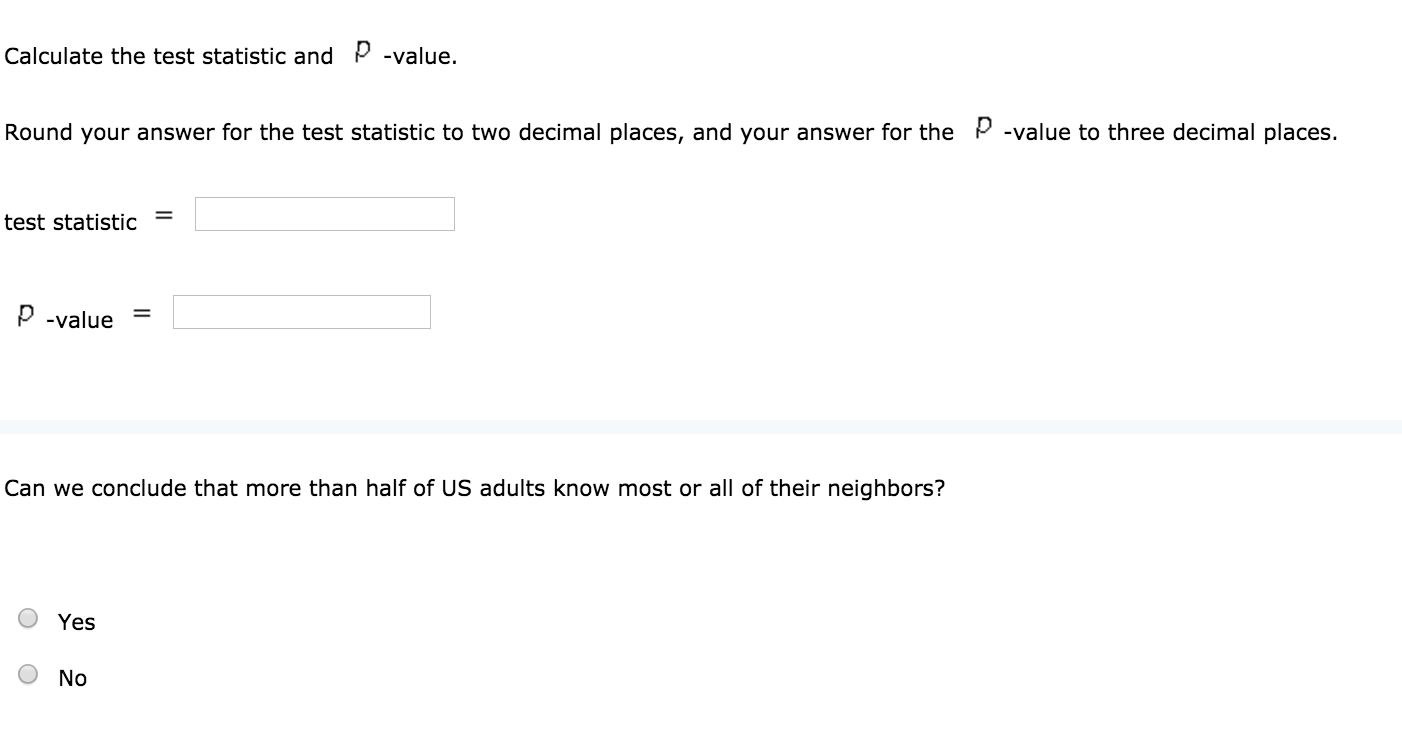 The percent of US adults who know their neighbors