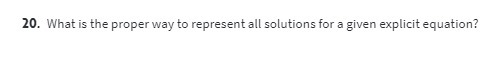 20. What is the proper way to represent all