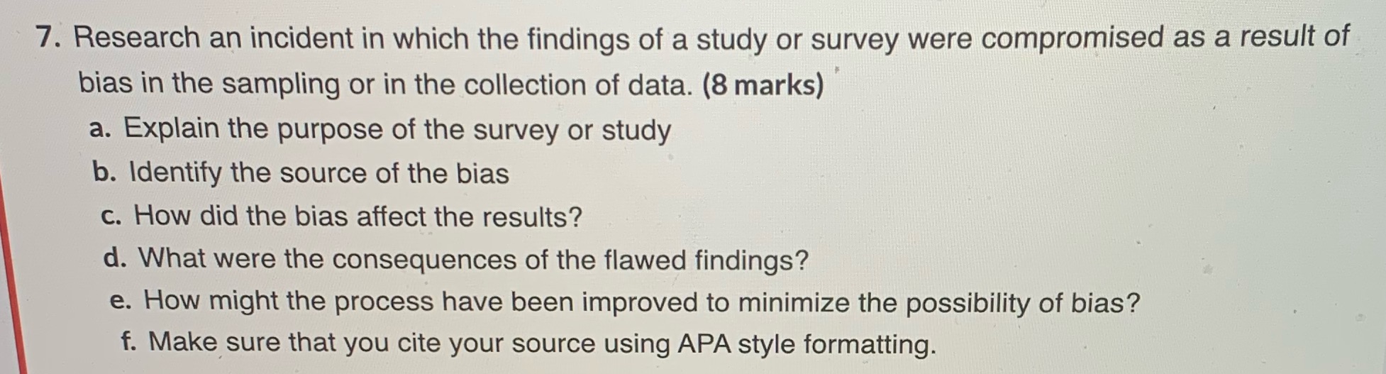 Just need this question??? answered a to f please