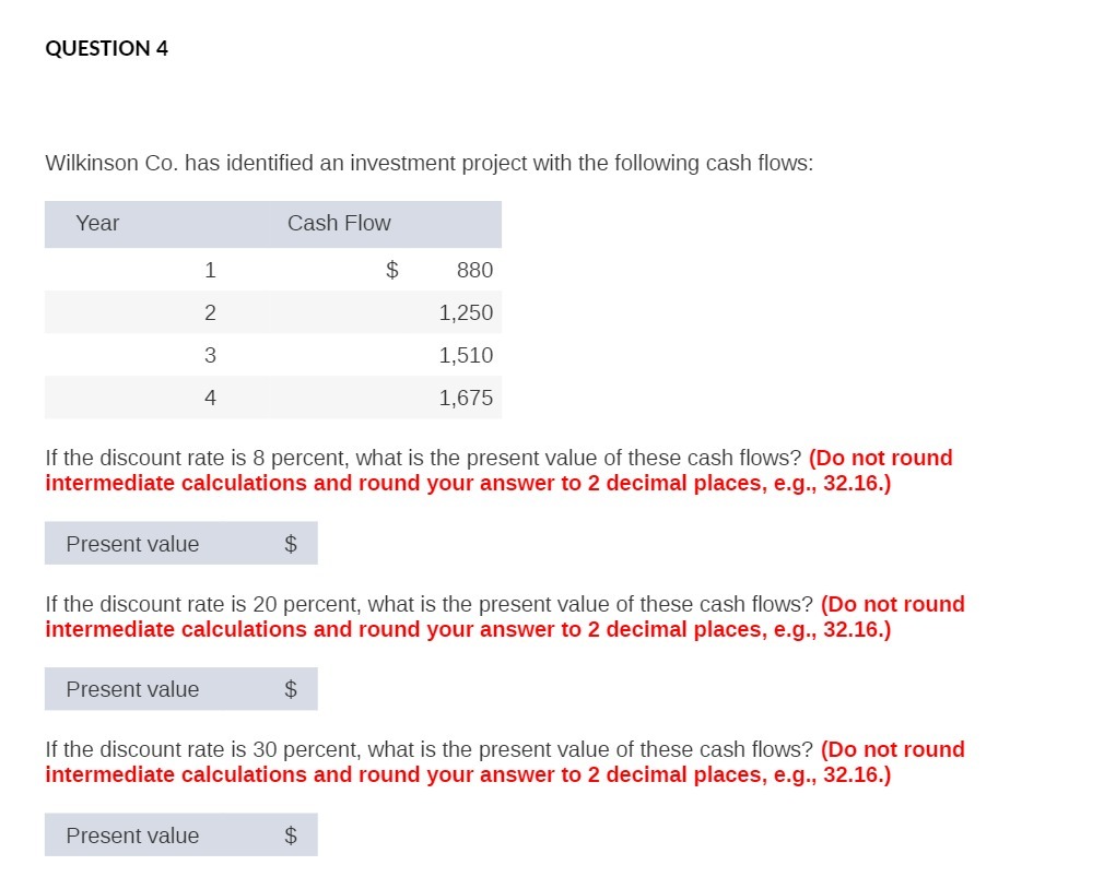 QUESTION 4 Wilkinson (30. has identied an