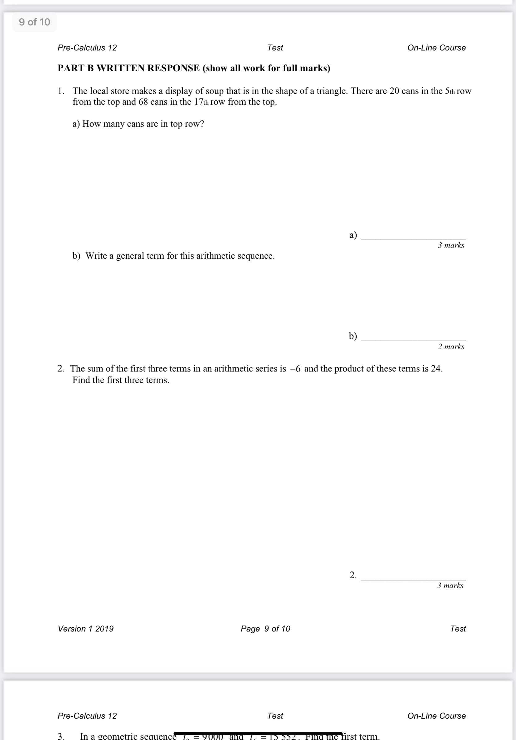 please provide answers and explanations