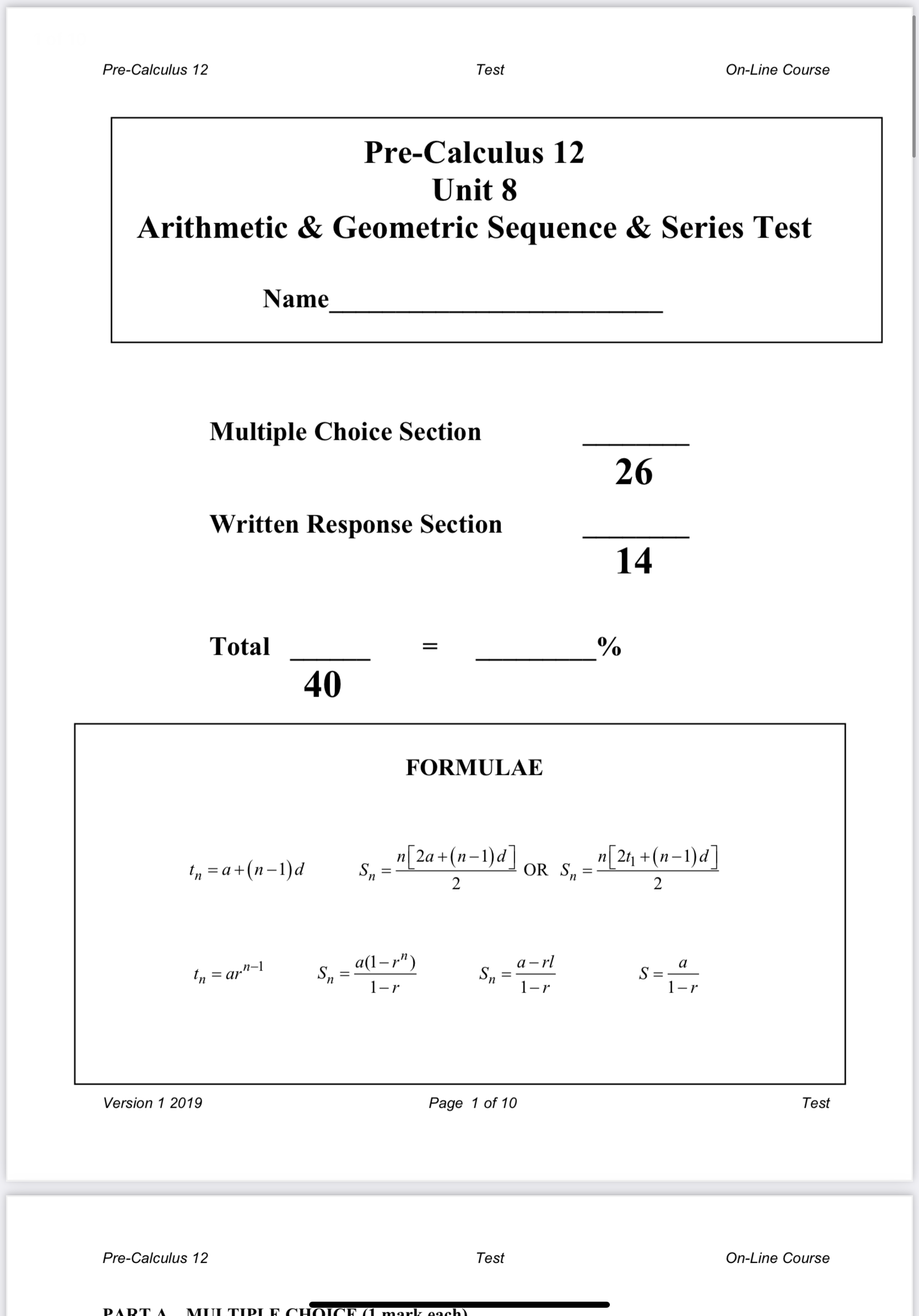 please provide answers and explanations