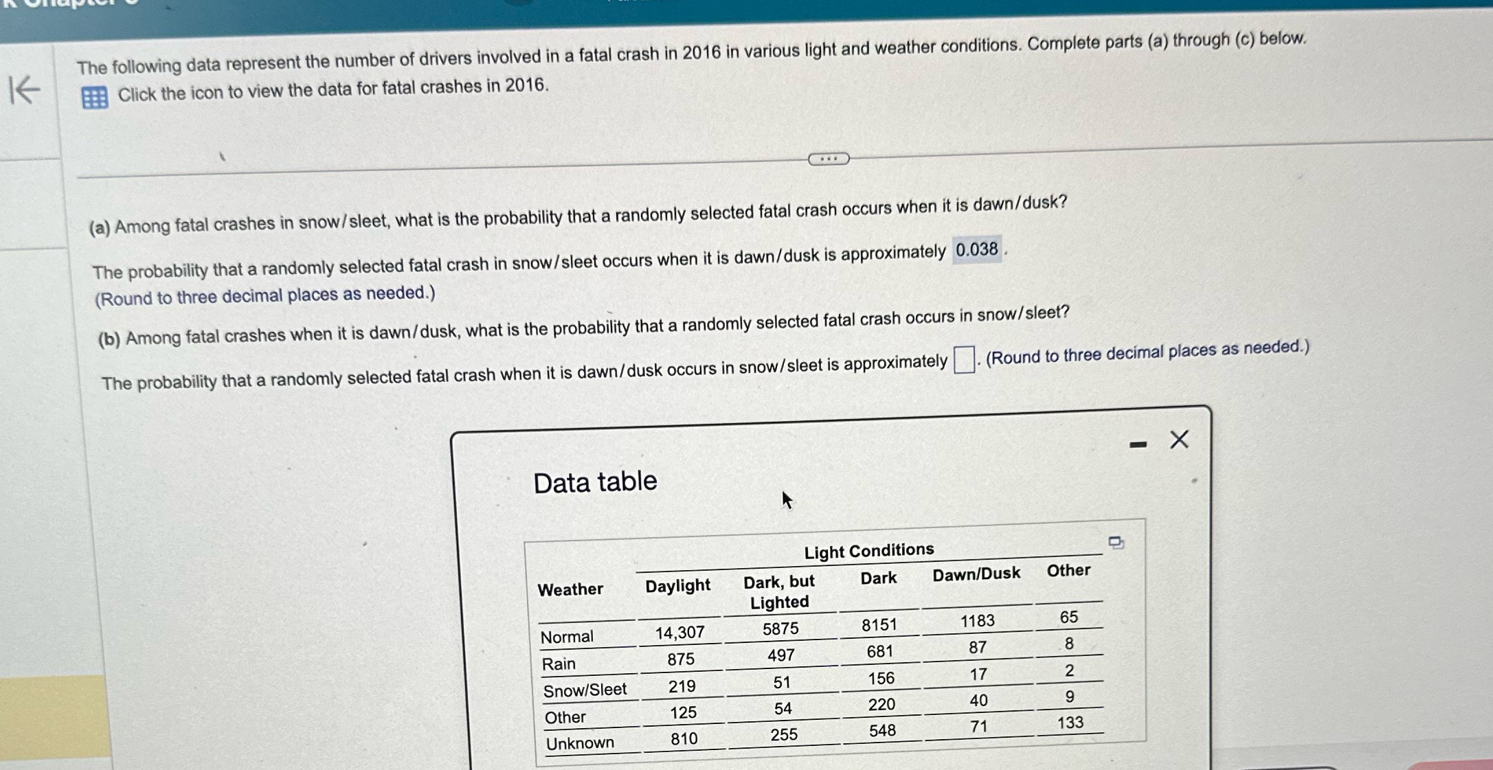 The following data represent the number of