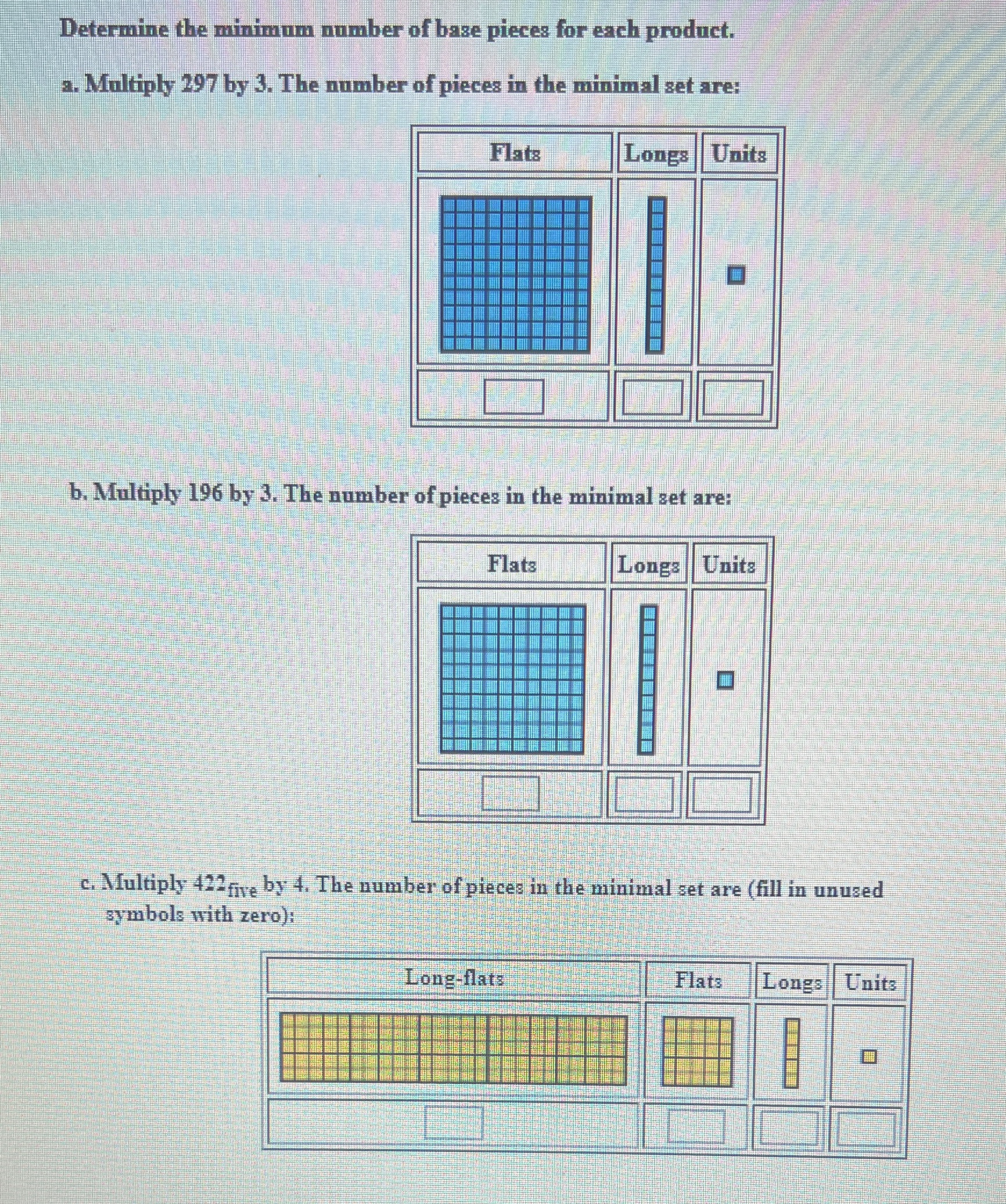 Determine the minimum number of base pieces for