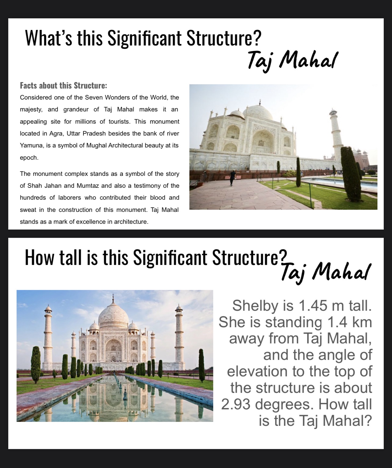 MCF3M- Significant Structures What's this