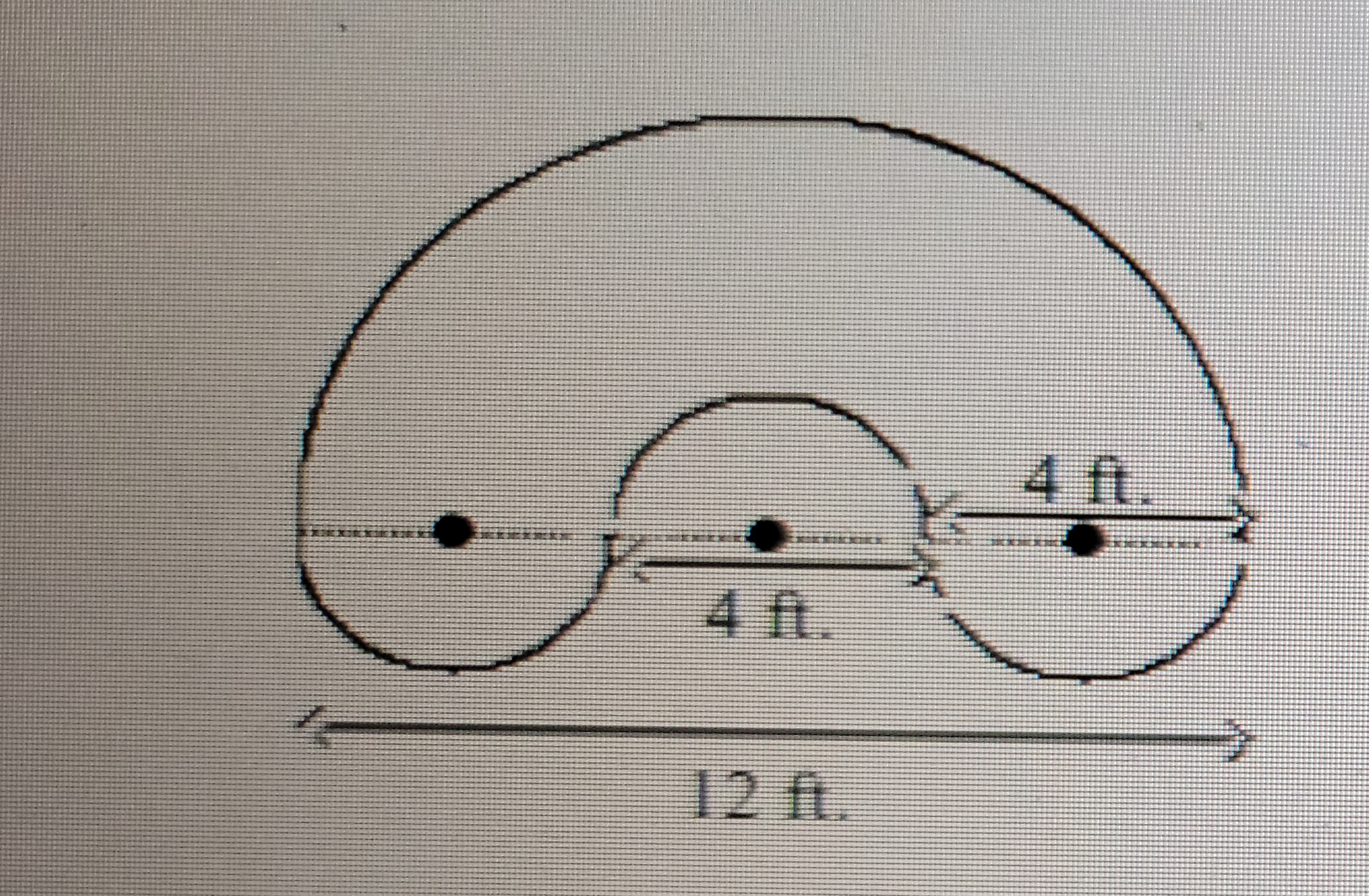 A miniature golf green is shaped as in the