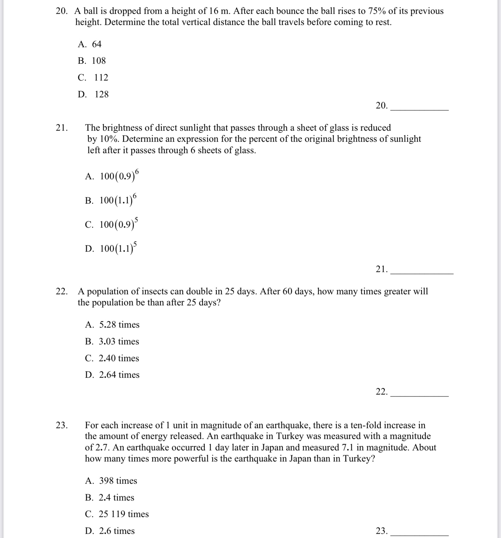 Please answer this question and show working 16.