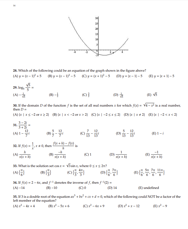 11 12. If sin 50" = x, then which one of the