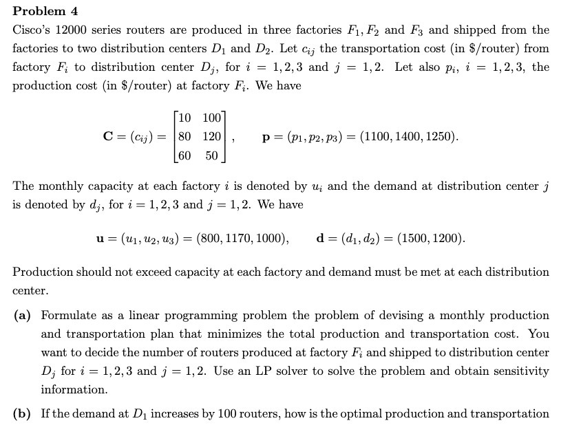 Problem 4 Cisco's 12000 series routers are