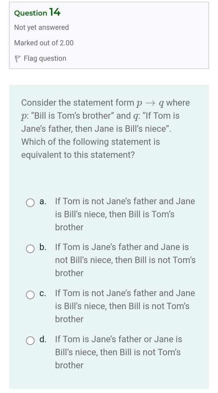 Please help me get unstuck ASAP Question 12 Not