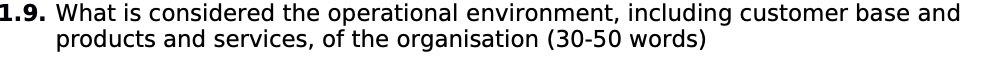 1.9. What is considered the operational