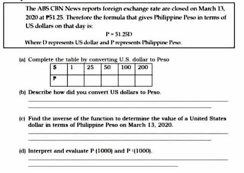 The ABS CBN News reports foreign exchange rate