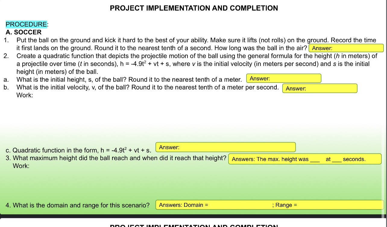 PROJECT IMPLEMENTATION AND COMPLETION PROCEDURE: