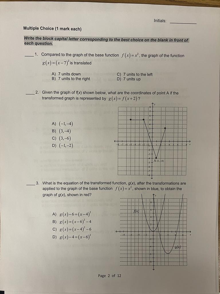 Help on these question/ This is math. I give full