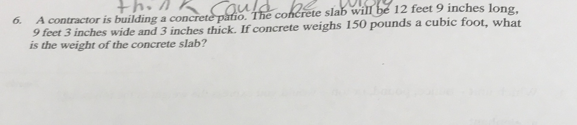 the A 6. A contractor is building a concrete pate