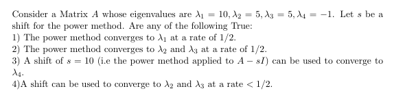 Numerical Analysis Consider 3 Matrix A whooe