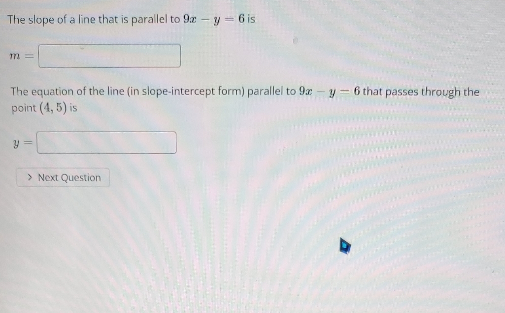 need help with the exam The slope of a line that
