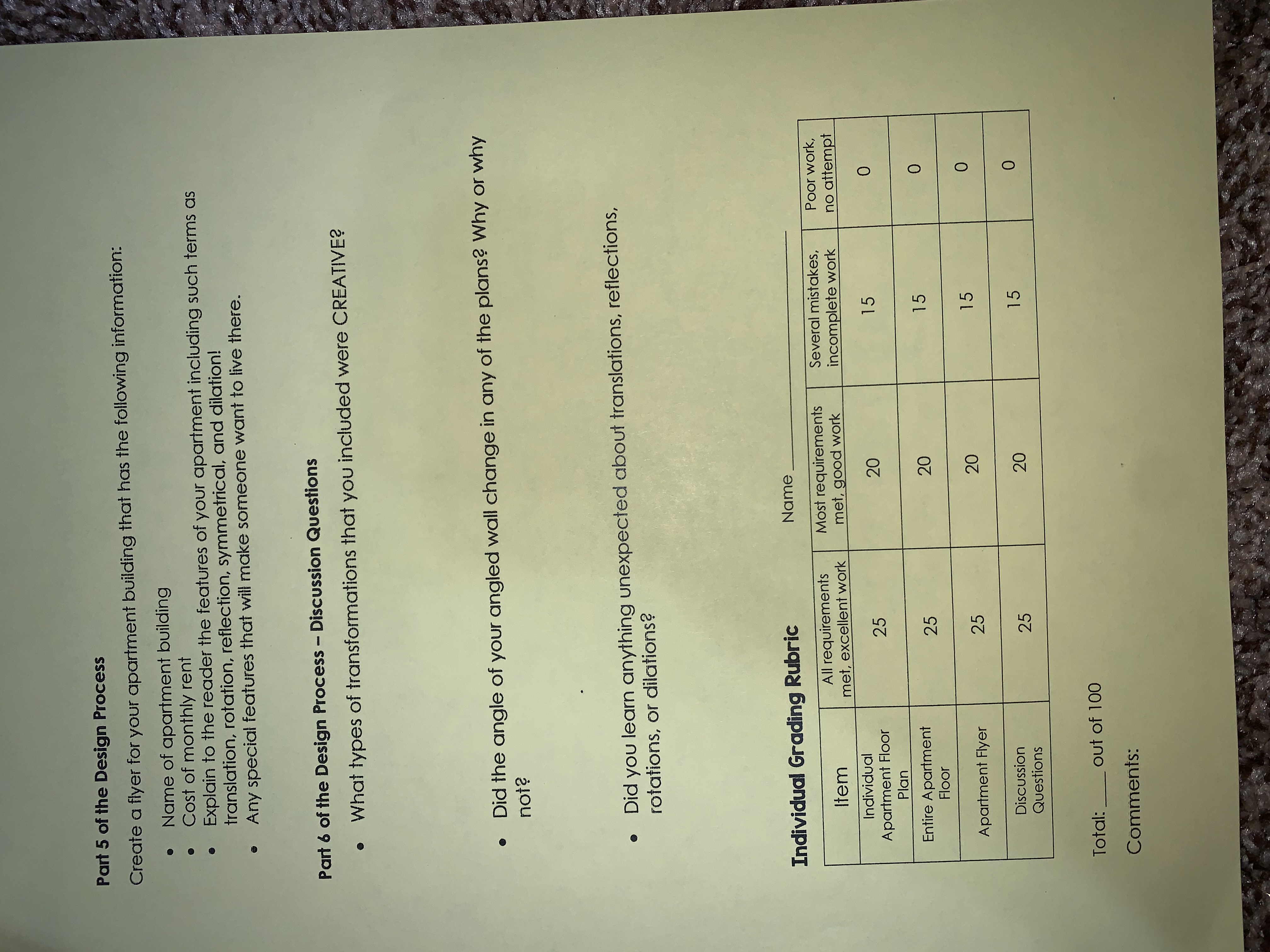 2 page 1 work Using Transformations as an