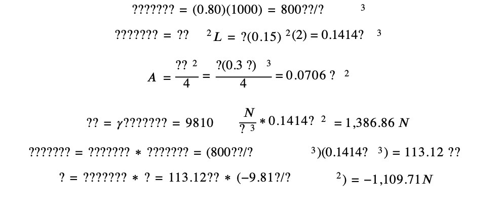 ??????? = (0.80) (1000) = 800??/? 3 ??????? = ??