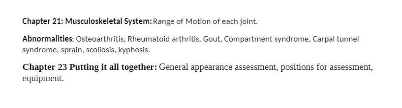 Chapter 21: Musculoskeletal System: Range of