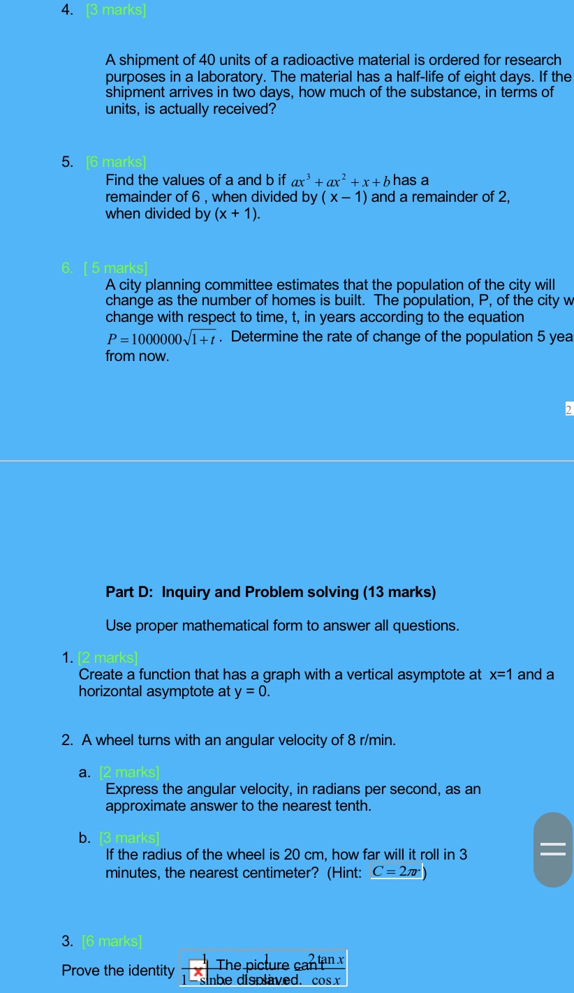 4. [3 marks] A shipment of 40 units of a