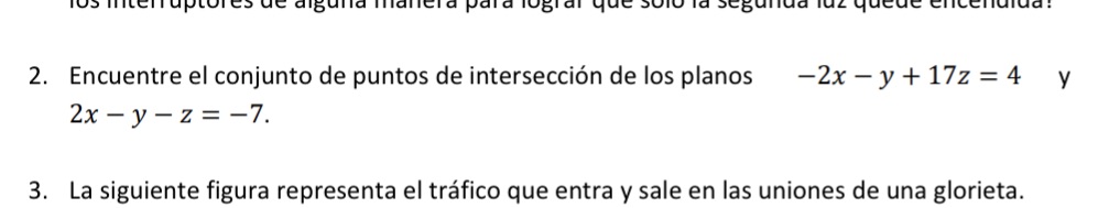 2. Encuentre el conjunto de puntos de interseccin