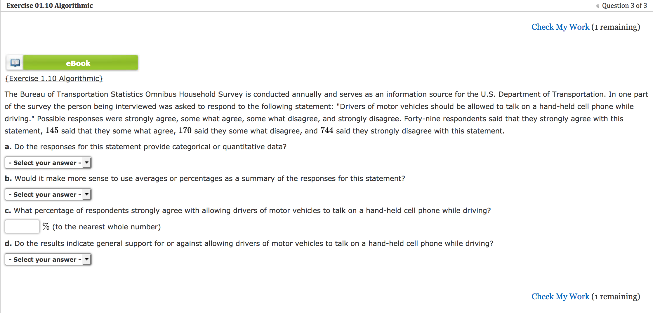 Attached, you will find 3 questions from OPRE